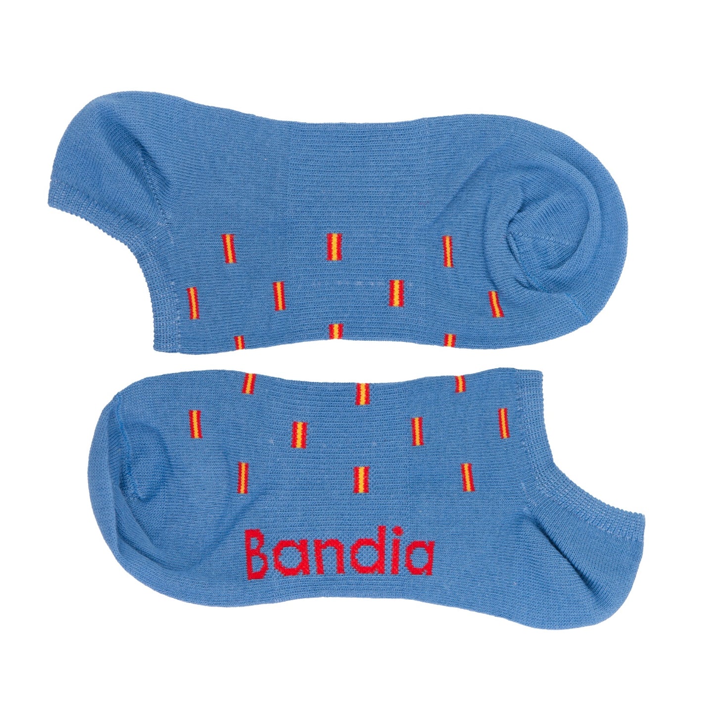 Calcetines Tobilleros Bandera España Azul Cerámica.
