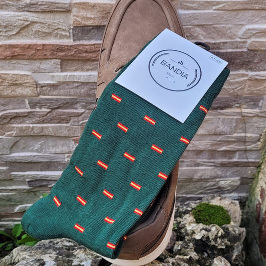 Calcetines Bandera España Verde Botella