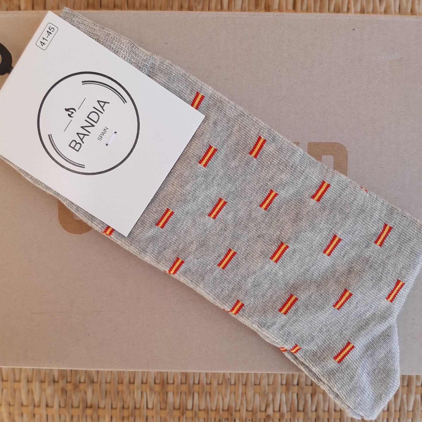 Calcetines Bandera España Gris Claro