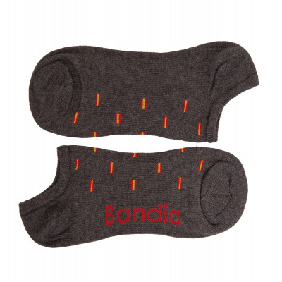 Calcetines Tobilleros Bandera de España Gris Marengo