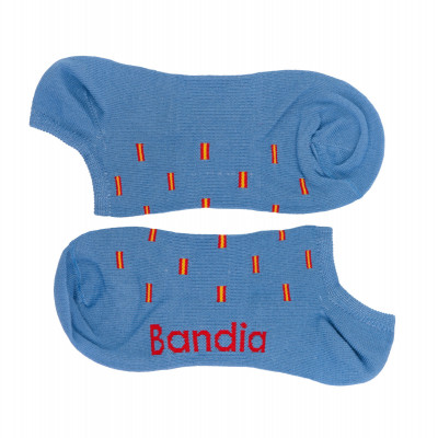 Calcetines Tobilleros Bandera de España Azul Porcelana