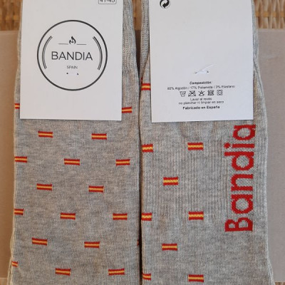 Calcetines Bandera de España Gris Claro
