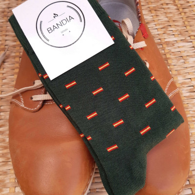 Calcetines Bandera de España Verde Botella